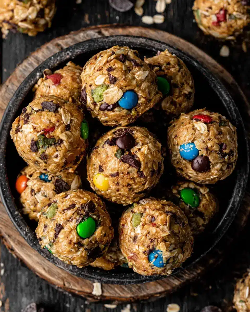 Indulge in Monster Cookie Protein Balls for a tasty snack