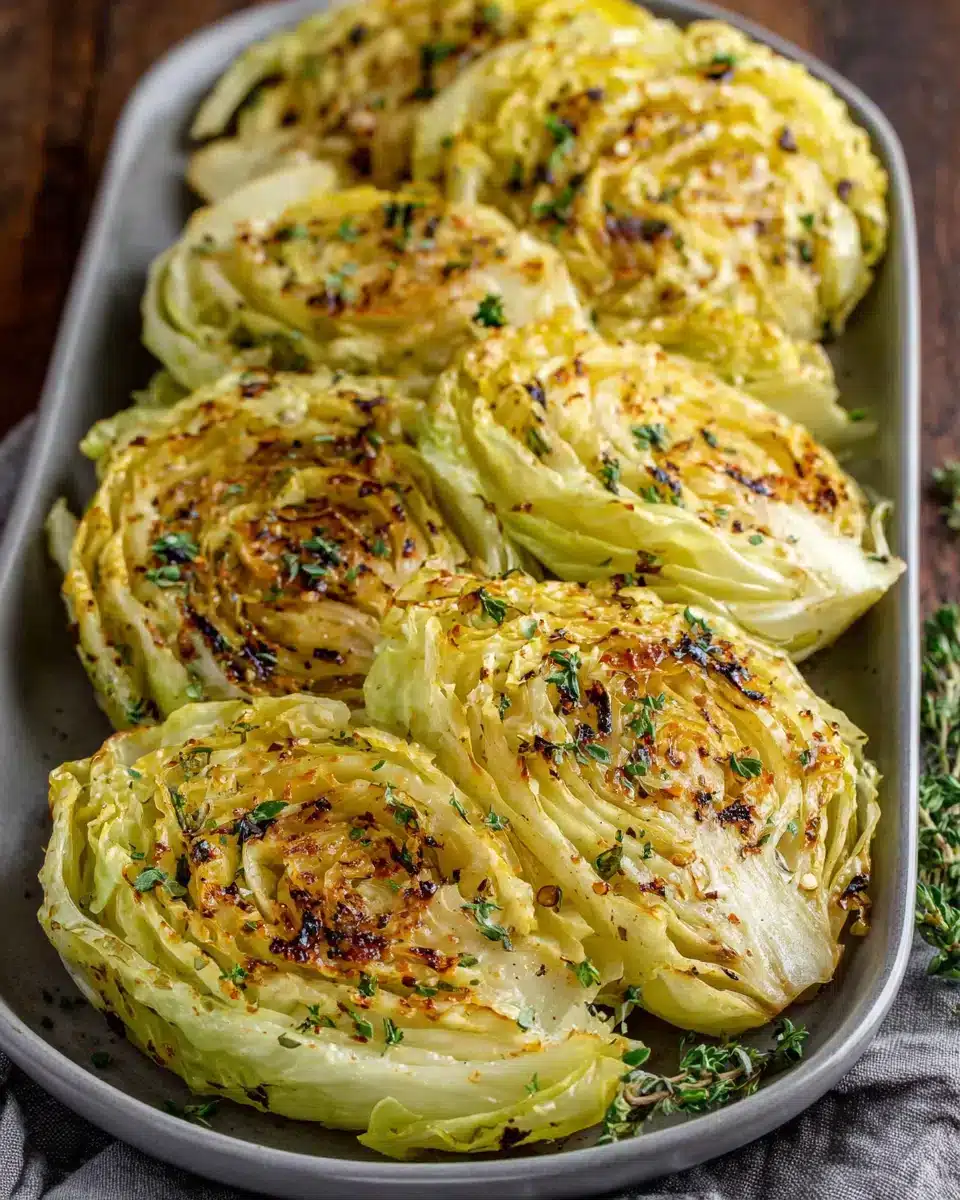 Crispy Roasted Garlic Cabbage, a perfect side dish.