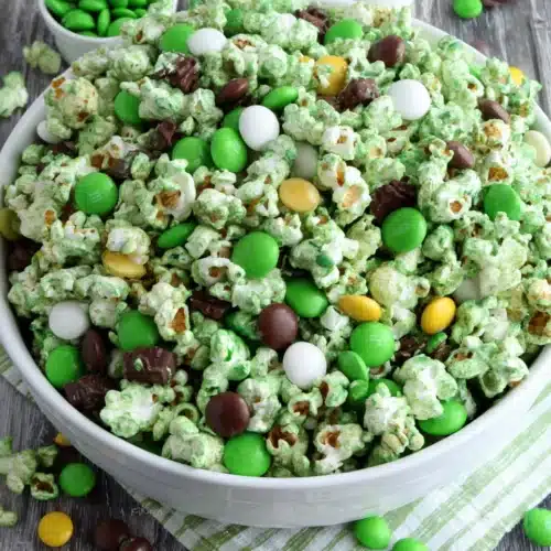 St. Patrick's Day Popcorn Recipe with vibrant green colors and festive ingredients
