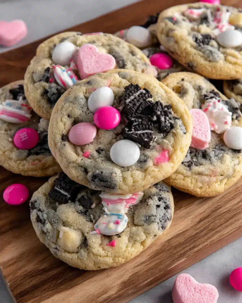 Valentine’s Day Oreo M&M’s Cookies are colorful and delicious!
