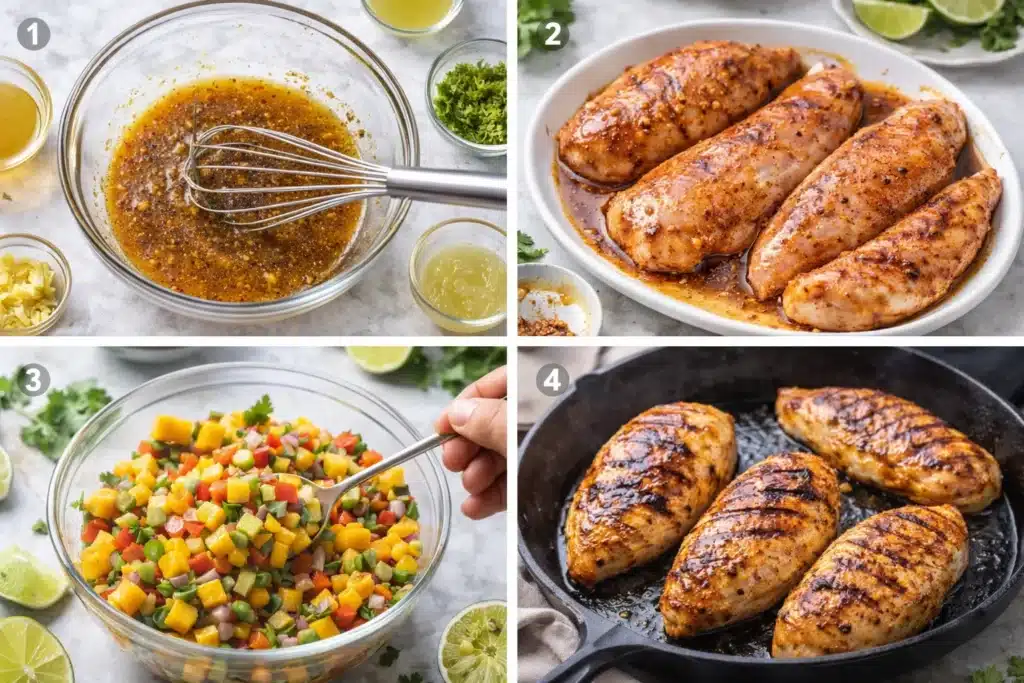 Honey Lime Chicken with Mango Salsa