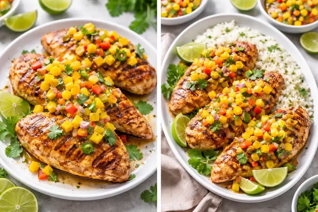 Honey Lime Chicken with Mango Salsa