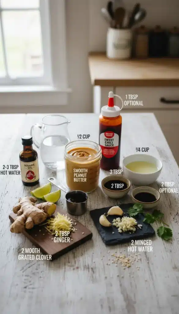 Peanut Salad Dressing Components