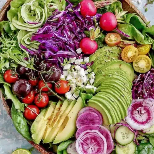 Everything spring green salad bursting with freshness and vibrant flavors