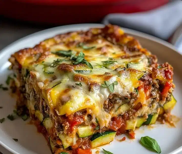 Guilt-Free Zucchini Pizza Casserole