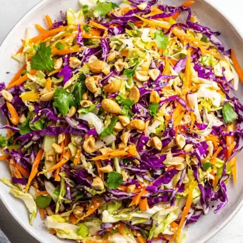 Healthy Asian spring salad bursting with fresh flavors and colors.