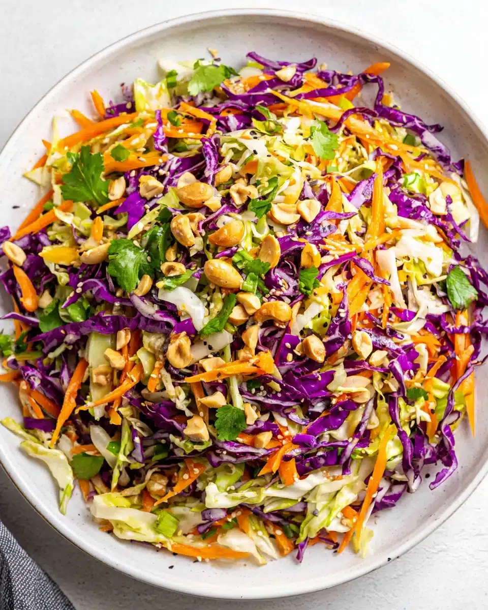 Healthy Asian spring salad bursting with fresh flavors and colors.