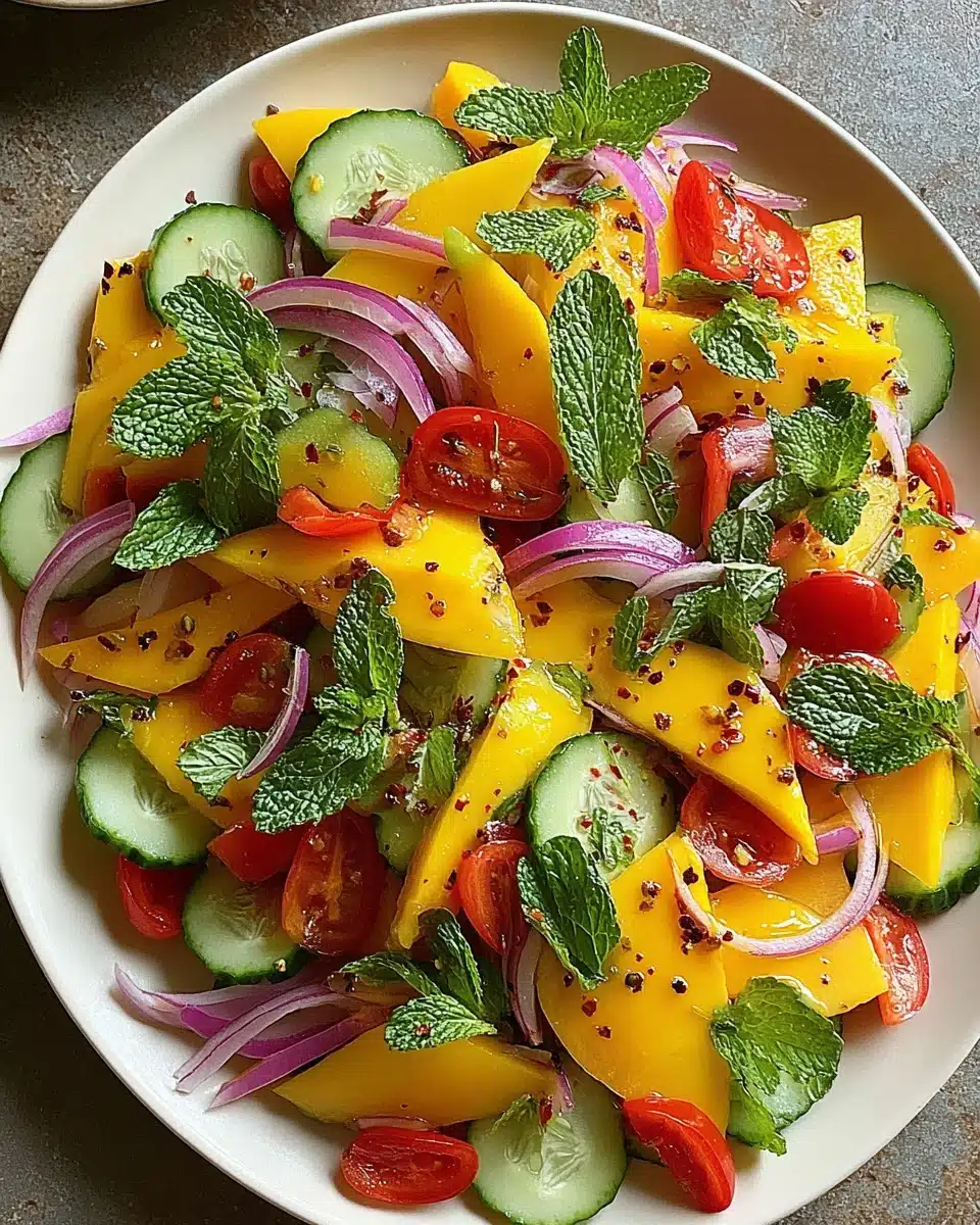 Easy Mango Salad with Lime Dressing for Spring