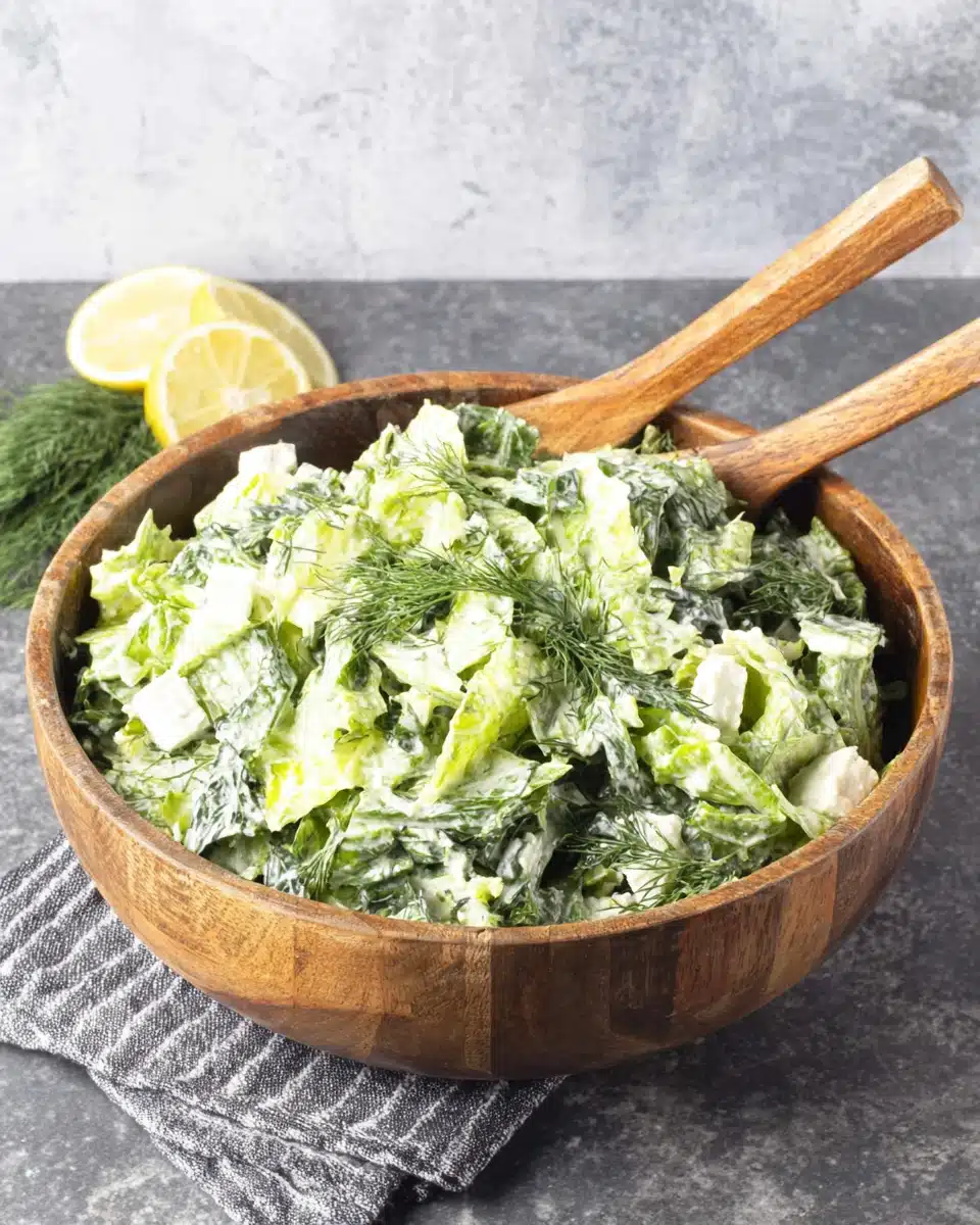 Easy Maroulosalata Greek Lettuce Salad for Spring