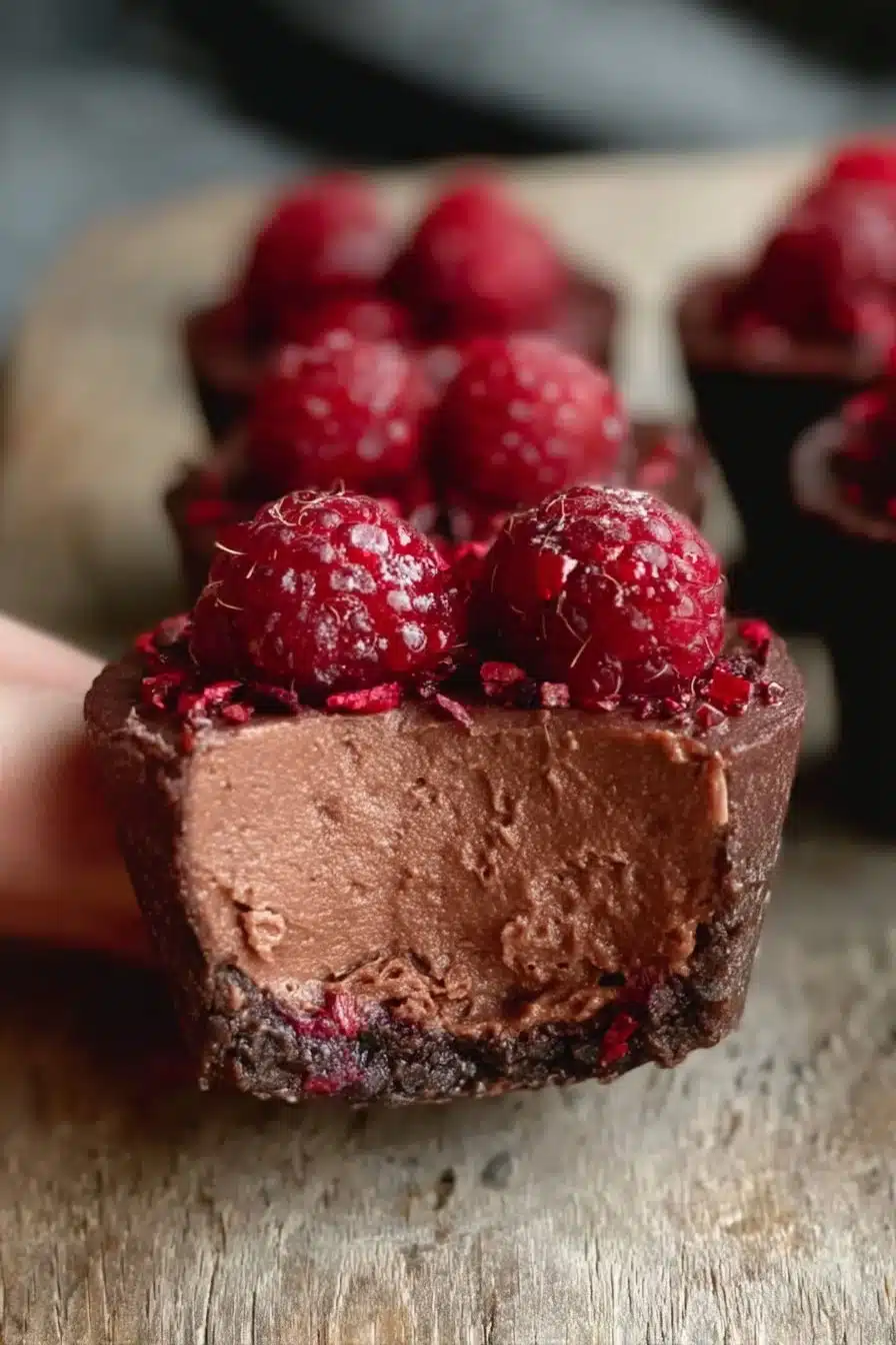 Marry Me No Bake Raspberry Chocolate Mousse Cups
