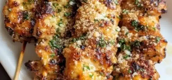 Ranch Garlic Parmesan Chicken Skewers