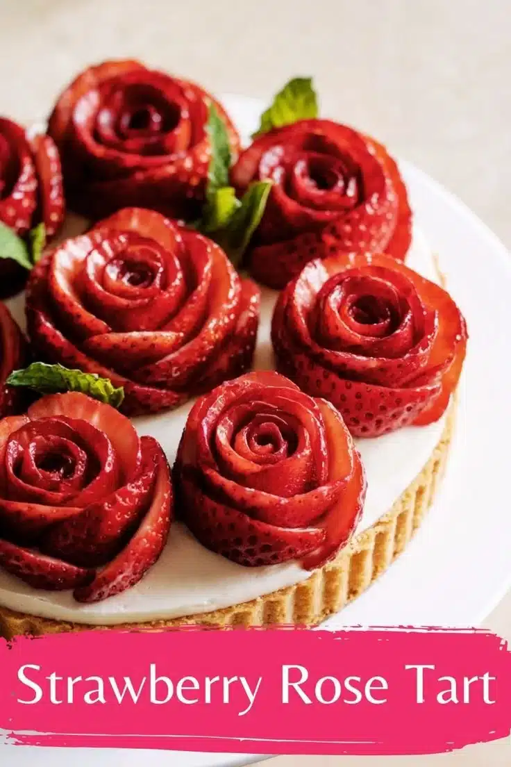 Strawberry Rose Tart
