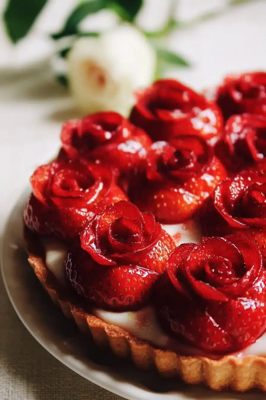 Strawberry Rose Tart
