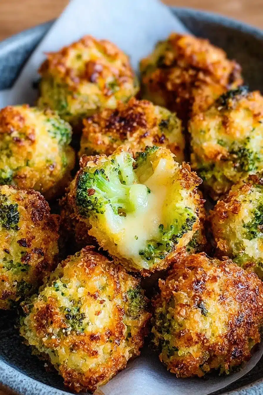 Air Fryer Broccoli Cheddar Poppers