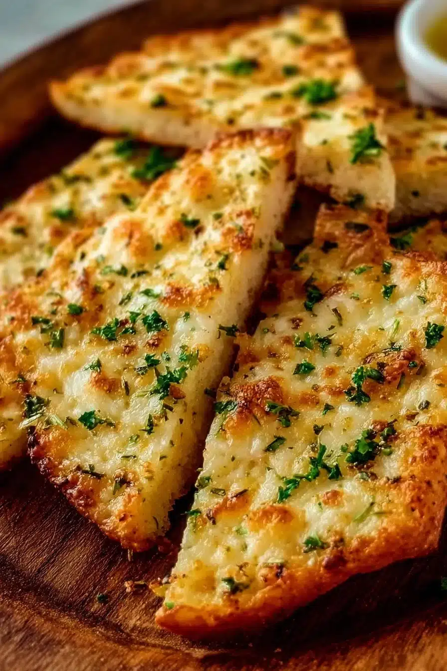 Air Fryer Cheesy Tortilla Garlic Bread