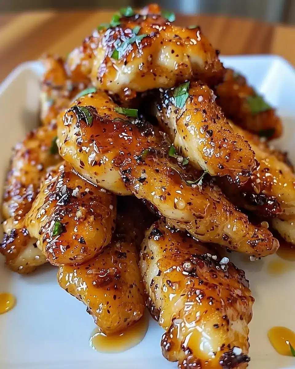 Air Fryer Honey Butter Garlic Chicken Tenders Recipe