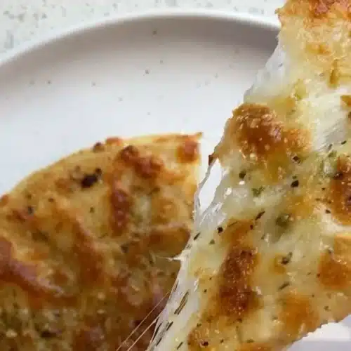Delicious Air Fryer Tortilla Garlic Bread ready to serve