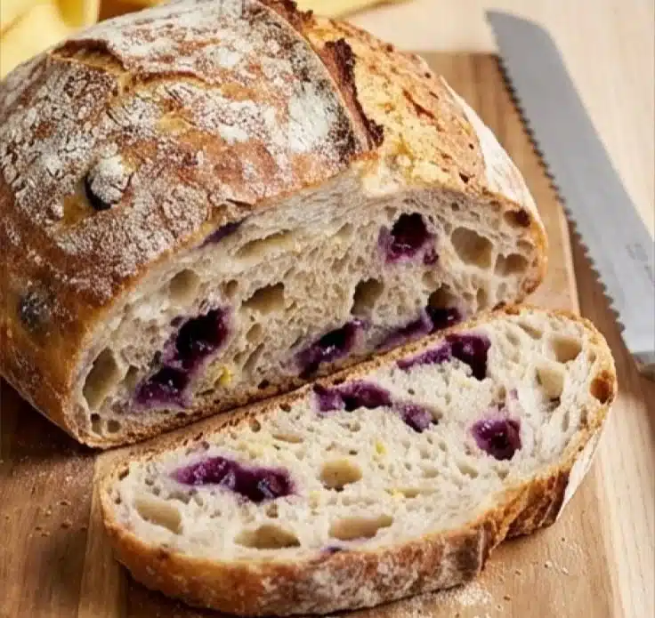 Blueberry Lemon Sourdough Bread