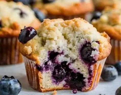 Blueberry Muffins with Sourdough Discard