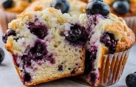 Blueberry Muffins with Sourdough Discard