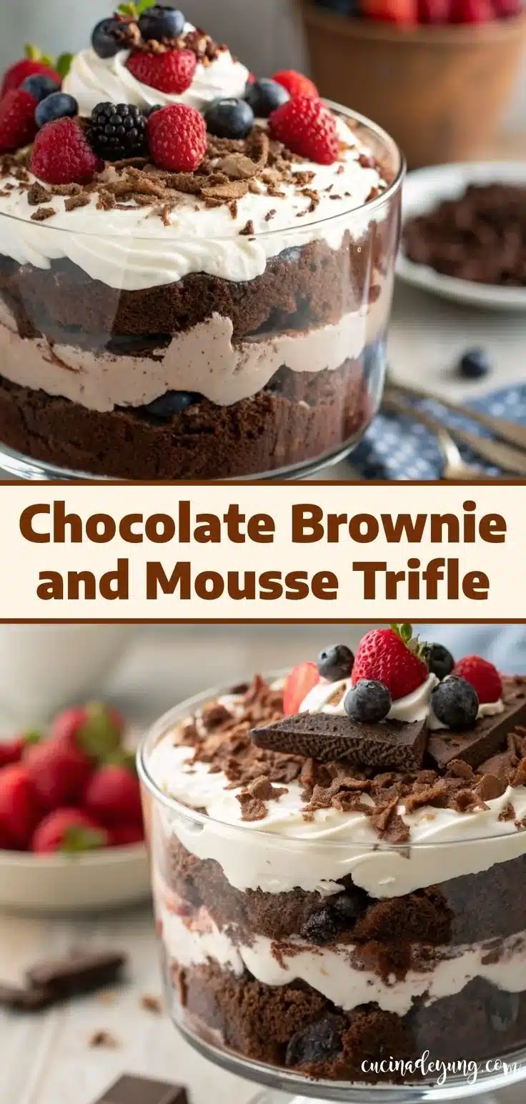 Chocolate Brownie and Mousse Trifle Recipe
