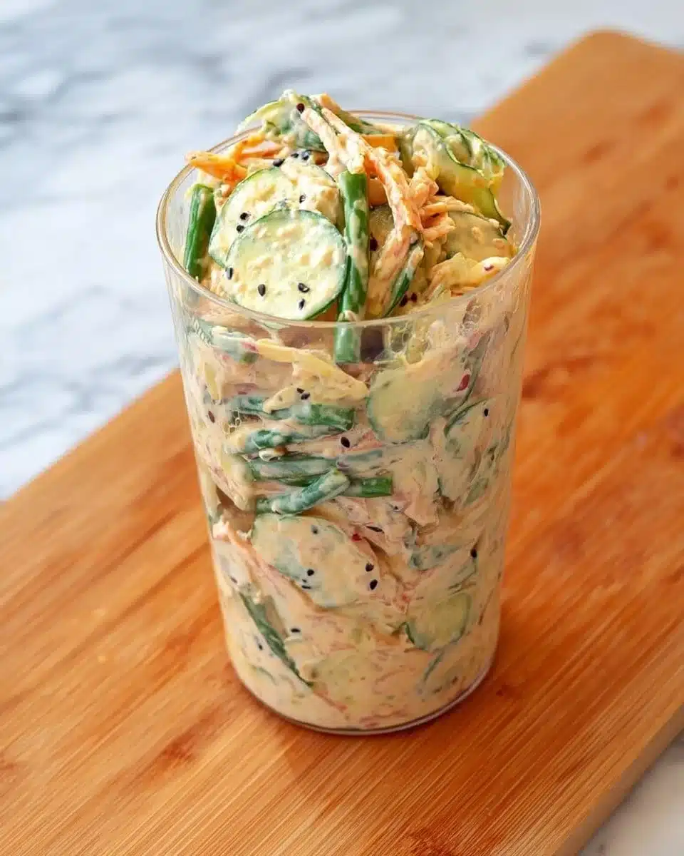 Creamy Asian Cucumber Salad Bowl Recipe