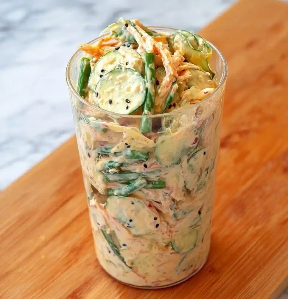 Creamy Asian Cucumber Salad Bowl Recipe