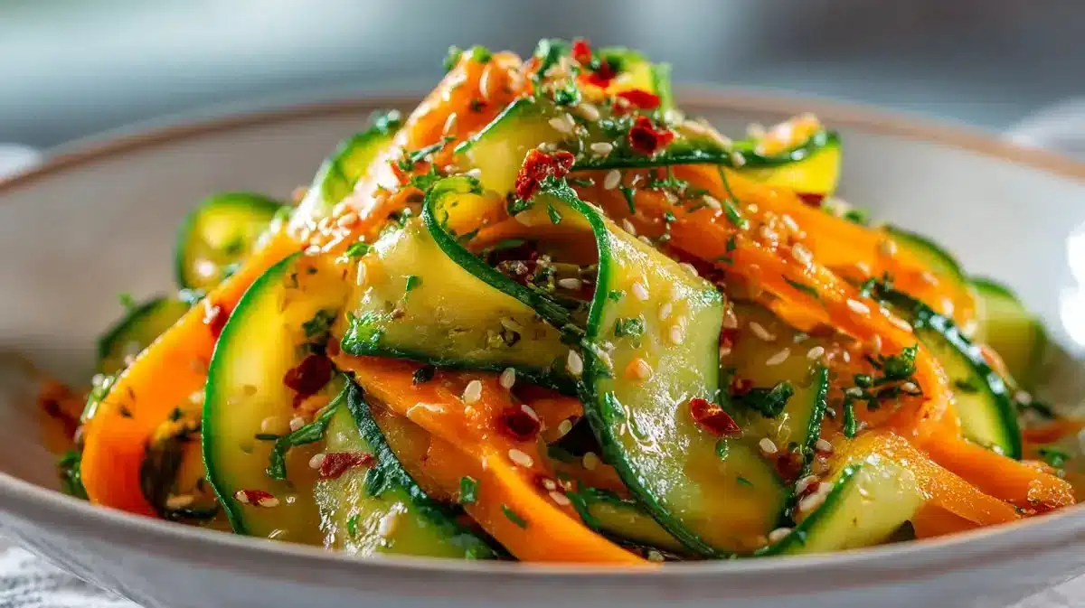 Cucumber Carrot Salad (15 Minutes, Big Crunch!)