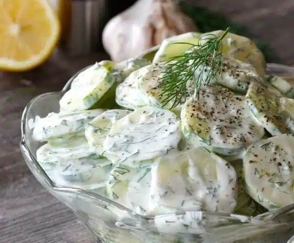 Cucumber Salad with Creamy Dill Dressing