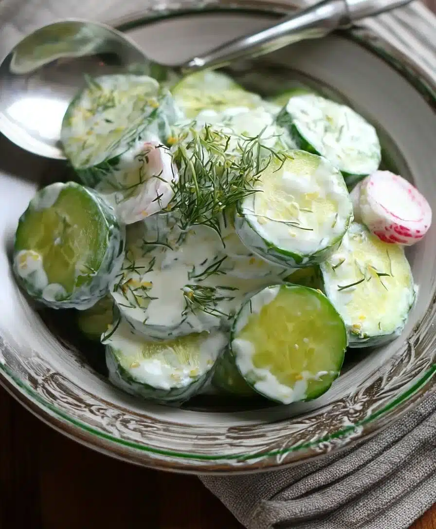 Cucumber Salad with Creamy Dill Dressing