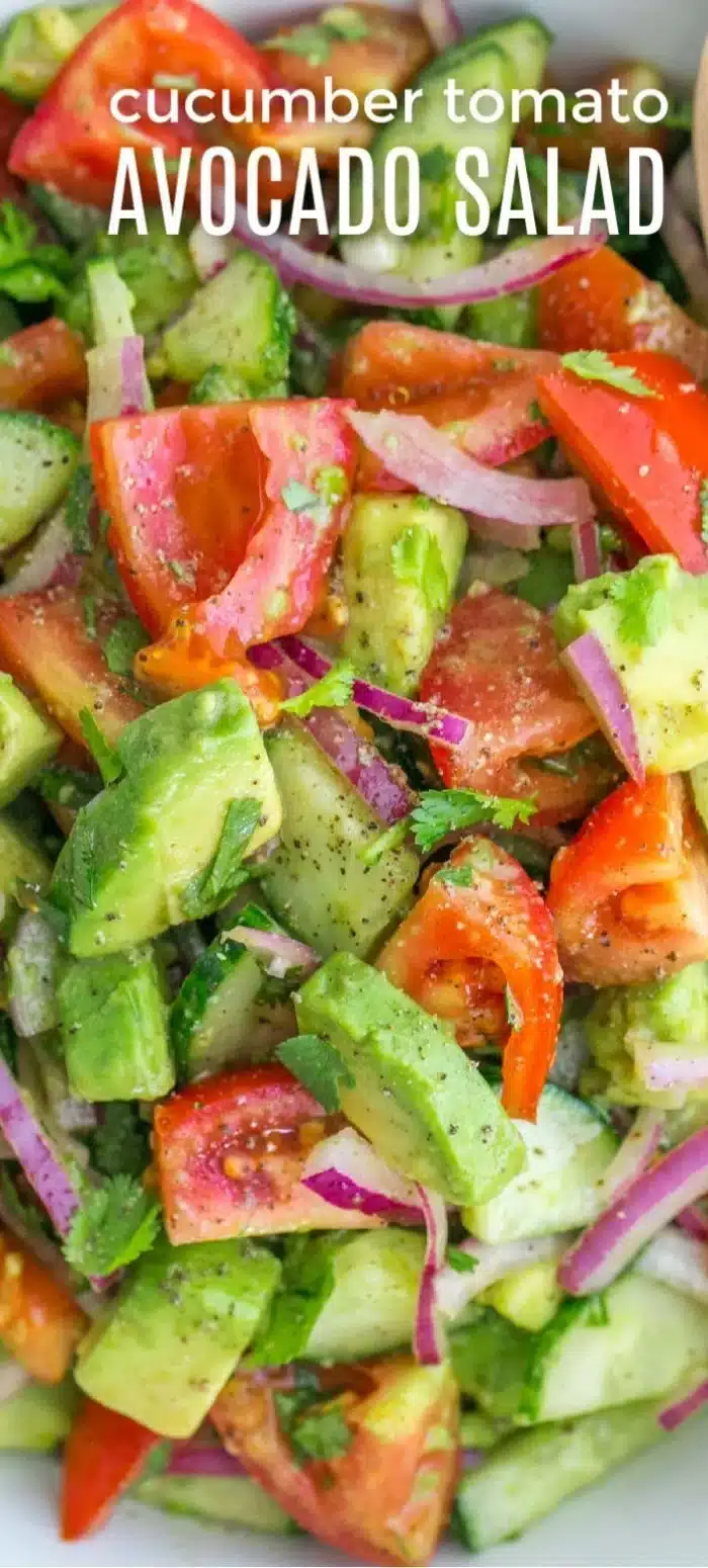 Cucumber Tomato Avocado Salad
