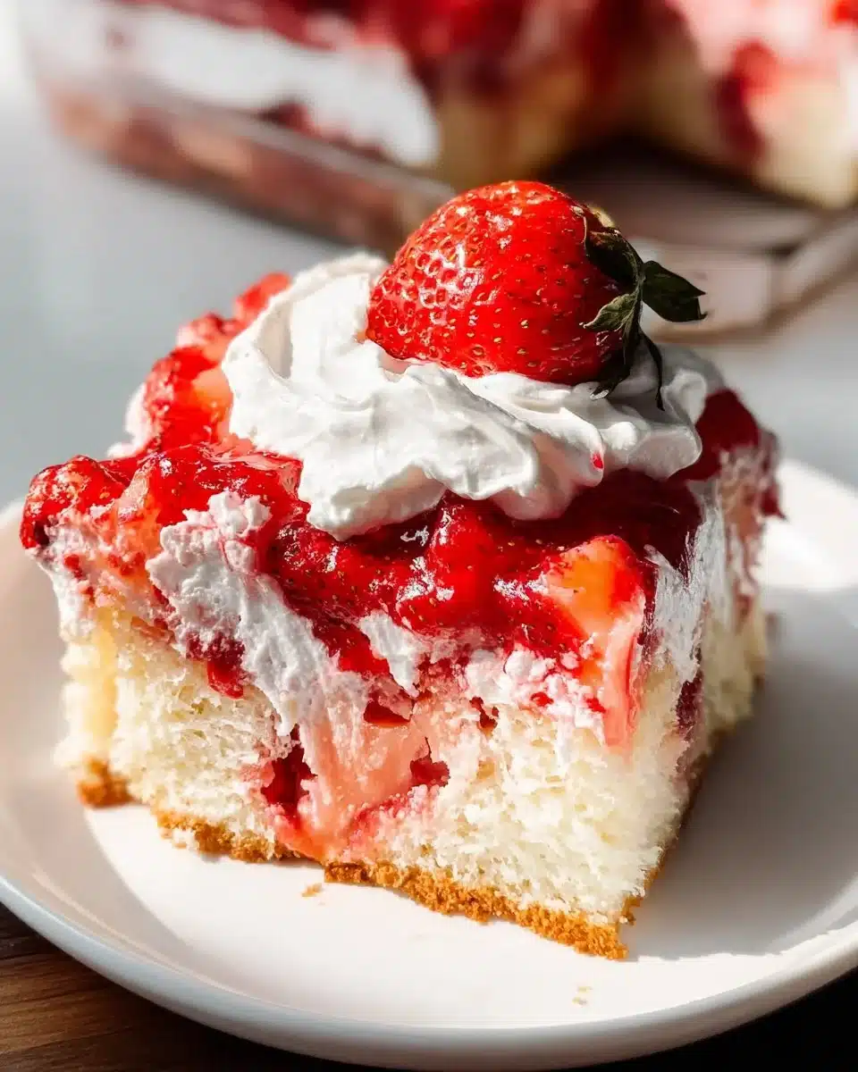 Easy Strawberry Poke Cake