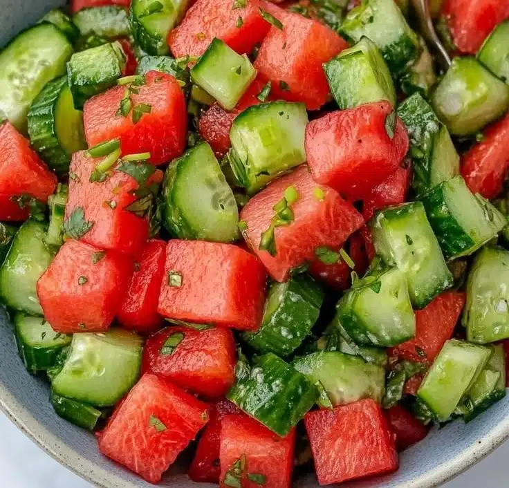 Easy Watermelon Cucumber Salad