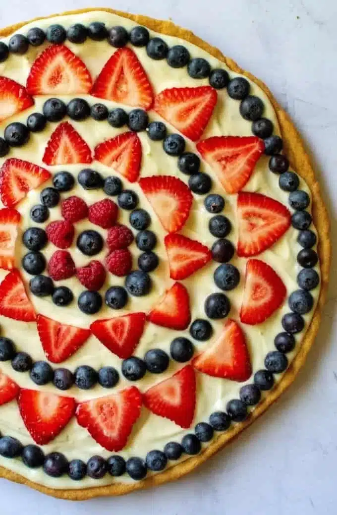 Fourth of July Fruit Pizza