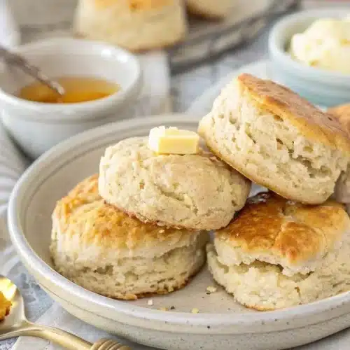 Delicious gluten-free sourdough biscuits on a wooden table