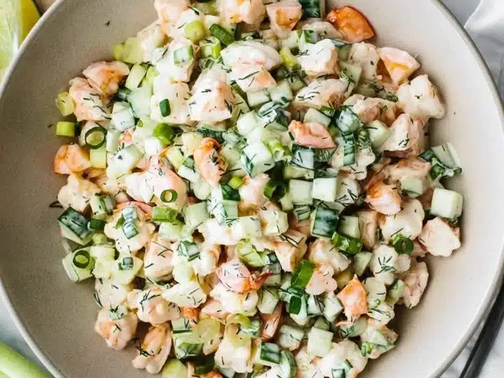 Healthy Cucumber Shrimp Salad
