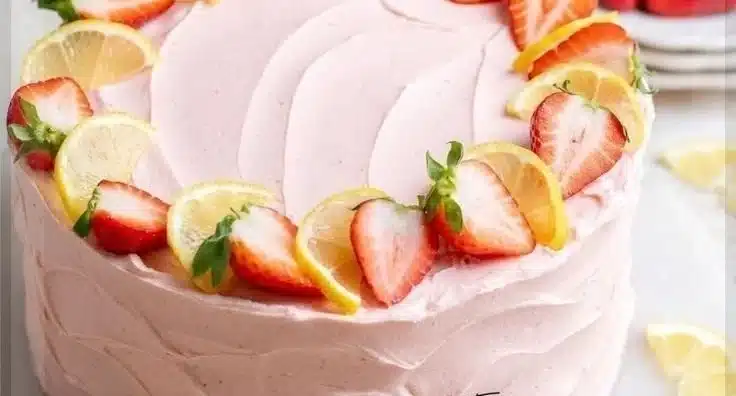 Lemon and Strawberry Cake