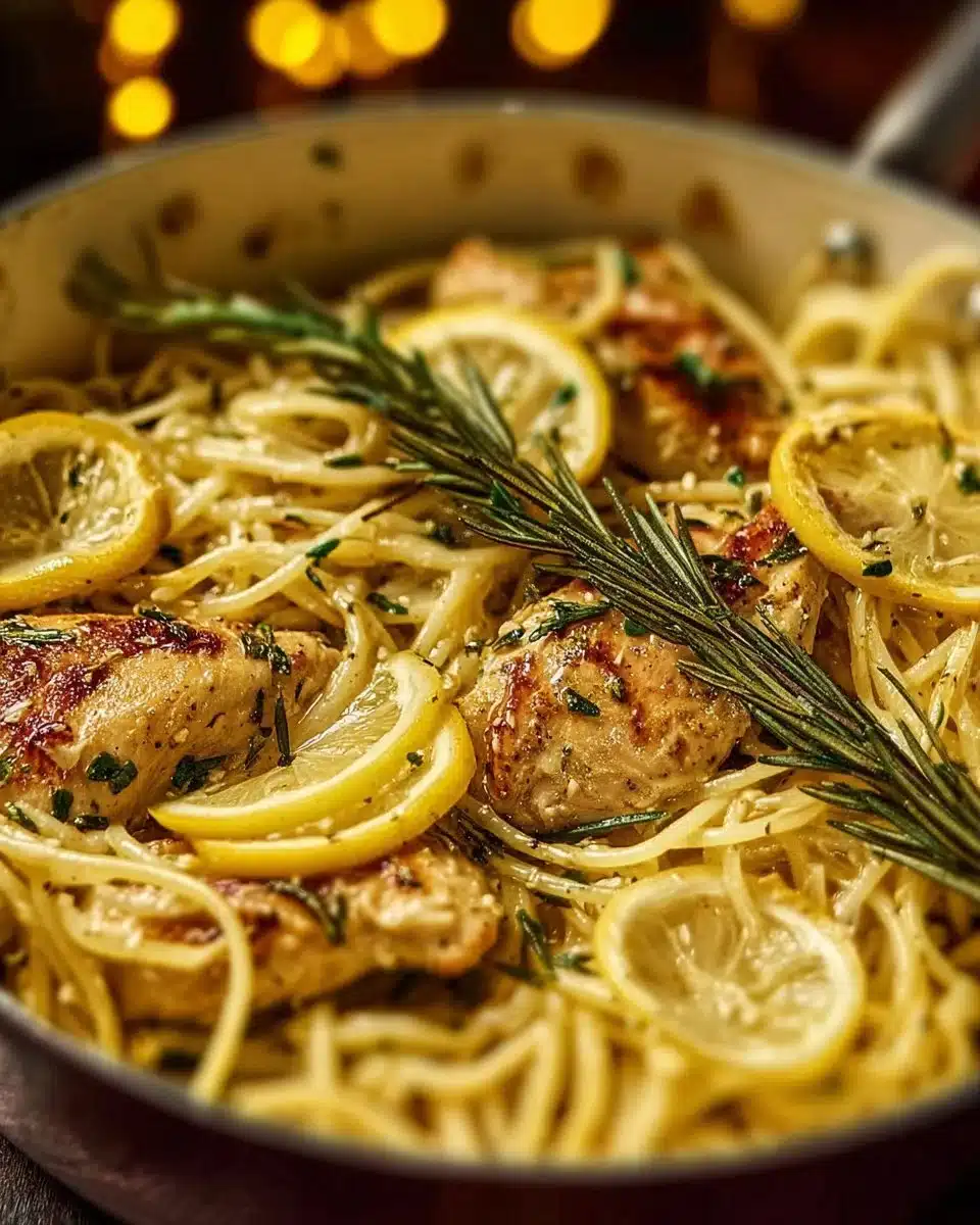 Lemon Garlic Chicken Pasta in One Pot