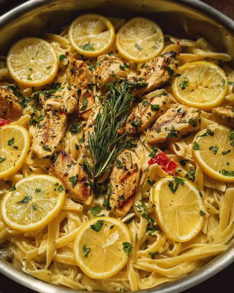 Lemon Garlic Chicken Pasta in One Pot
