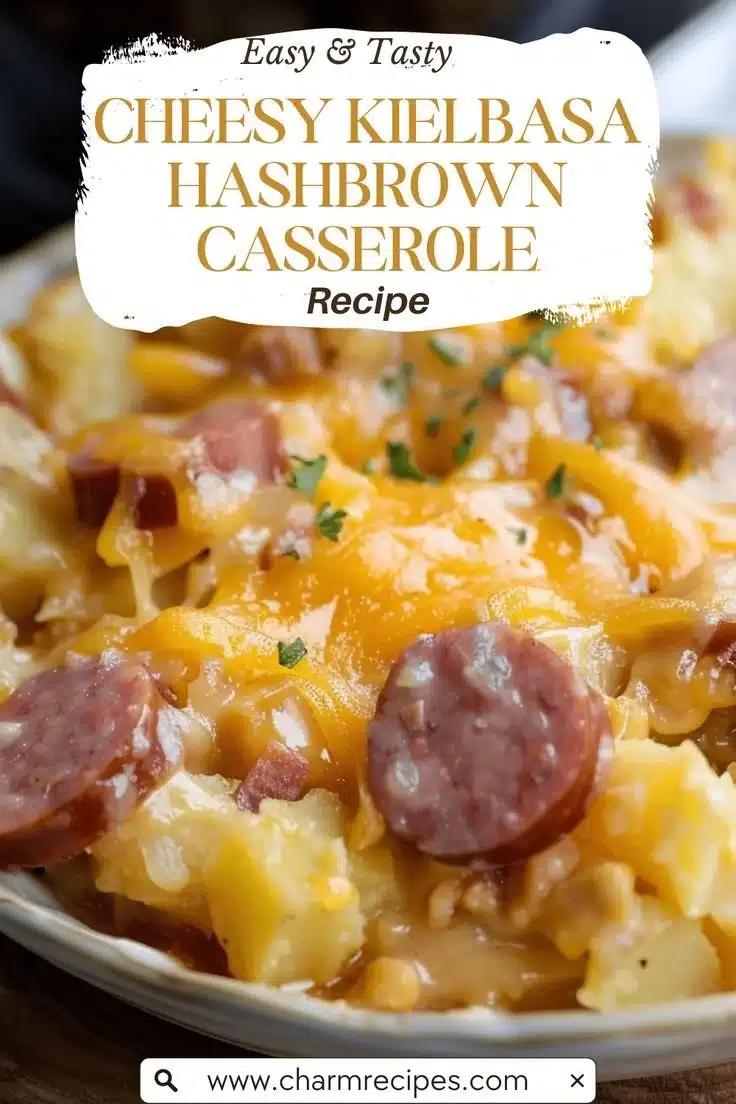 Slow Cooker Cheesy Kielbasa Hashbrown Casserole