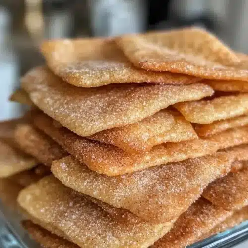 Delicious cinnamon sugar crisps made from sourdough discard