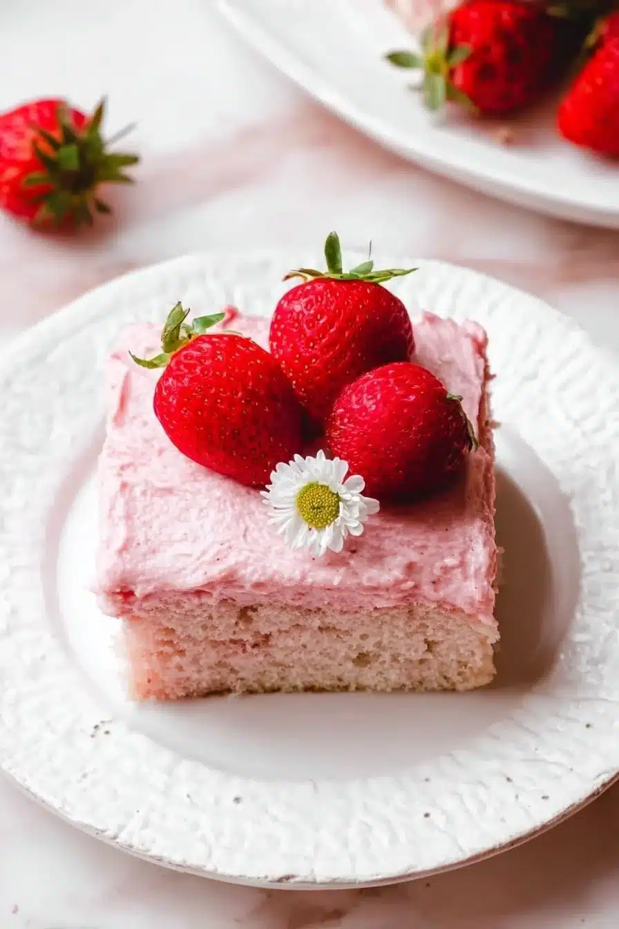 Strawberry Cake with Cream Cheese Frosting Recipe