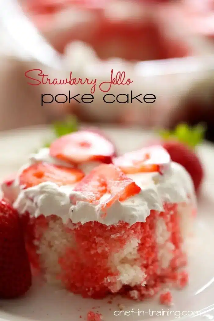 Strawberry Jello Poke Cake