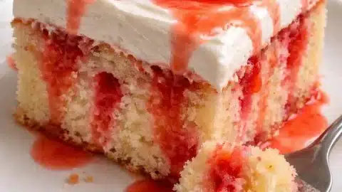 Strawberry Poke Cake with Jello