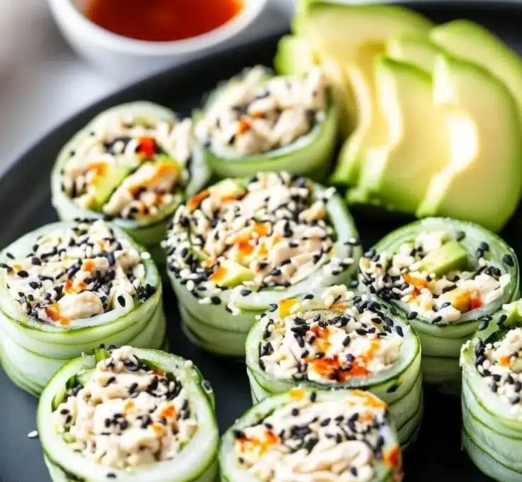 Tasty Chicken Salad Cucumber Roll Ups