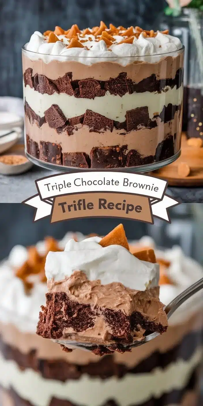 Triple Chocolate Brownie Trifle