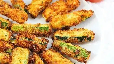 Crispy Breaded Air Fryer Zucchini Sticks
